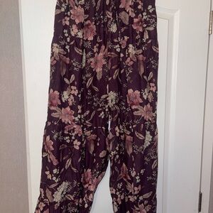 Torrid Purple Floral Jumpsuit